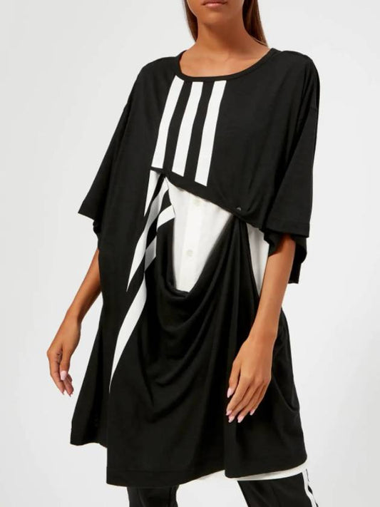 Yohji Yamamoto Stripe Layered T-Shirt - Y-3 - BALAAN 1