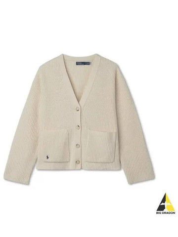 W Wool Cashmere Long Sleeve Cardigan White - POLO RALPH LAUREN - BALAAN 1