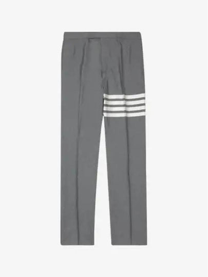 Diagonal Plain Weave Classic Wool Slacks Medium Grey - THOM BROWNE - BALAAN 2