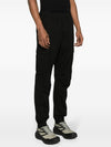 Stretch Cotton Tela Paracadute Cargo Straight Pants Black - STONE ISLAND - BALAAN 5