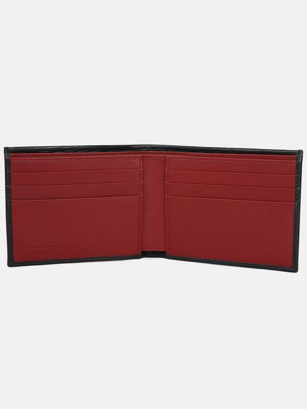 Gancini Half Wallet Black - SALVATORE FERRAGAMO - BALAAN 5