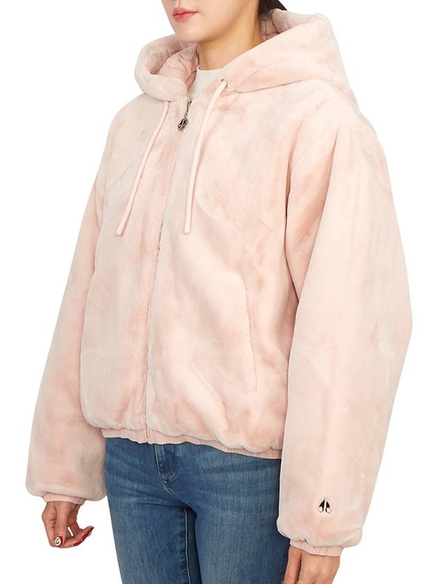 Women's Reversible Quilted Eaton Fur Jacket Rose - MOOSE KNUCKLES - BALAAN 4