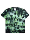 Tie Dye Short Sleeve T-Shirt Green - AMI - BALAAN 2