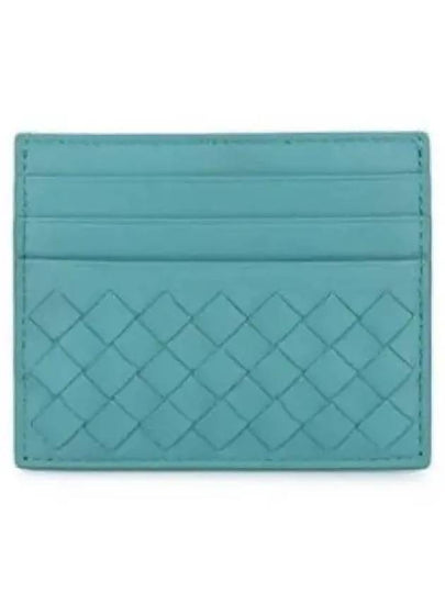 Intrecciato Weaving Card Wallet Blue - BOTTEGA VENETA - BALAAN 2