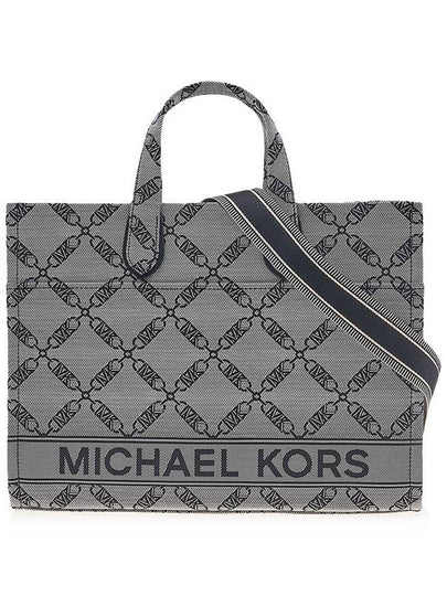 Gigi Logo Large Tote Bag Grey Black - MICHAEL KORS - BALAAN 2