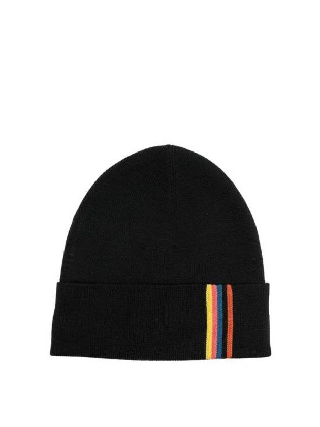 Artist Striped Wool Beanie Black - PAUL SMITH - BALAAN 2