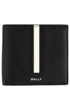 striped leather bifold wallet black - BALLY - BALAAN 2