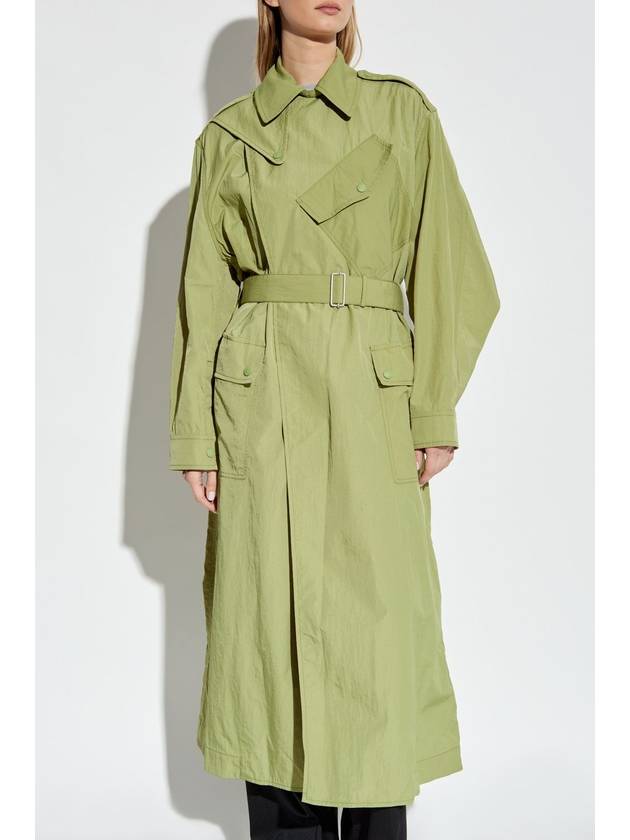 Kenzo Trench Coat With Belt, Women's, Green - KENZO - BALAAN 3