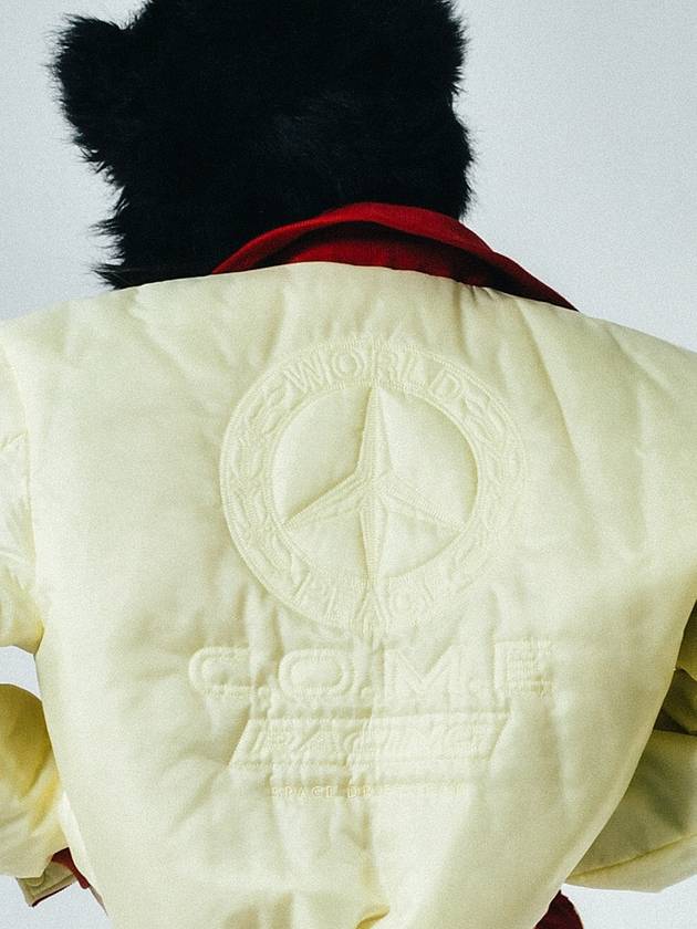 Reversible WORLD PEACE Padded Bomber Jacket LIGHT YELLOW - C.O.M.E - BALAAN 2