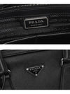 triangle logo saffiano leather brief case black - PRADA - BALAAN 7