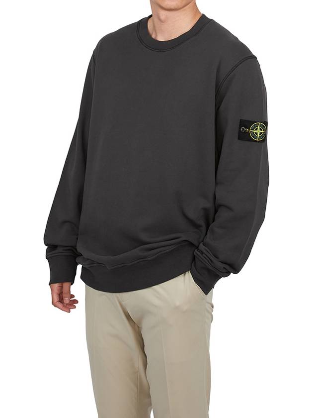 Wappen Patch Garment Dyed Sweatshirt Charcoal - STONE ISLAND - BALAAN 5