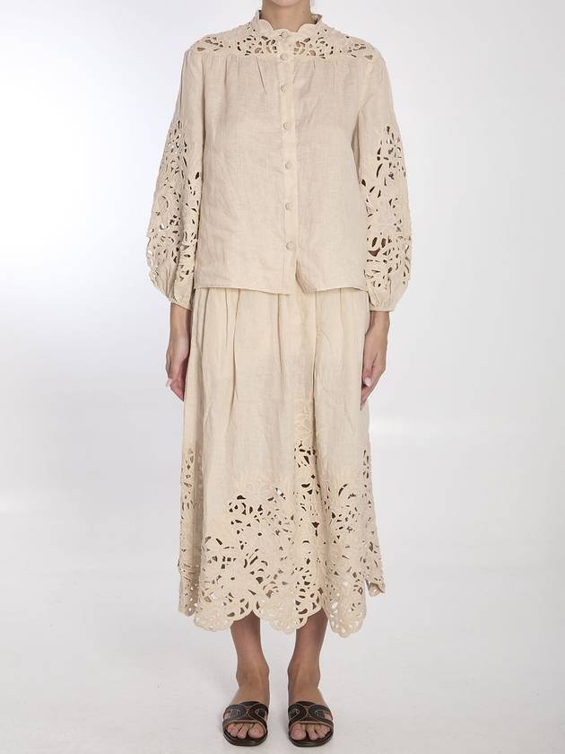 Wylie embroidered midi skirt - ZIMMERMANN - BALAAN 5