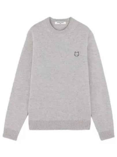 Fox Head Knit Top Light Grey - MAISON KITSUNE - BALAAN 2