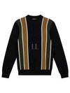 Men's Heden Striped Knit PK Shirt Black - J.LINDEBERG - BALAAN 2