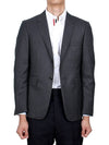 Super 120S Wool Twill Single Breasted Classic Jacket Dark Grey - THOM BROWNE - BALAAN 4