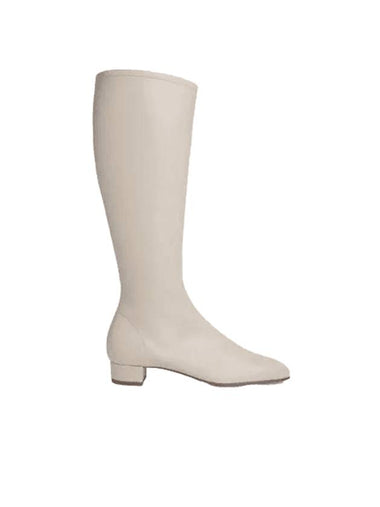 Edie Leather Middle Boots Off-White - BY FAR - BALAAN 1