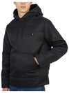 Men's Chest Studded Nylon Hoodie Black - VALENTINO - BALAAN 6