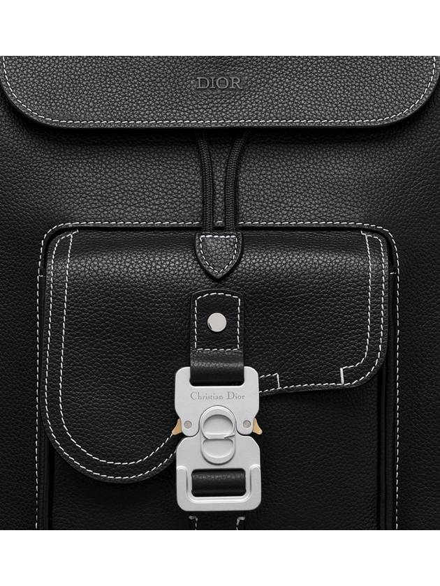 Saddle Grained Calfskin Backpack Black - DIOR - BALAAN 7