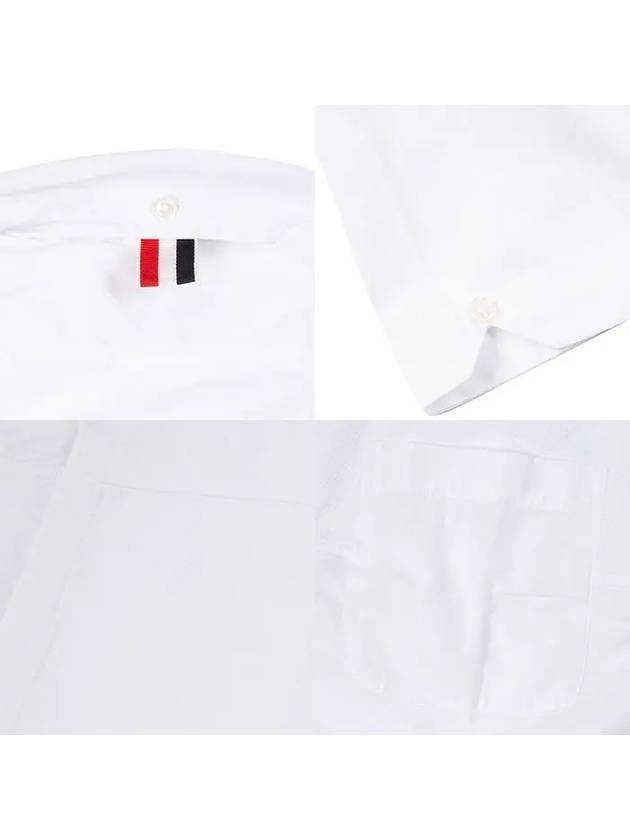 Oxford Short Sleeve Shirt White - THOM BROWNE - BALAAN 4