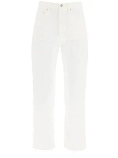 Toteme Women s Classic Cut Denim Pants White 222235748 - TOTEME - BALAAN 1