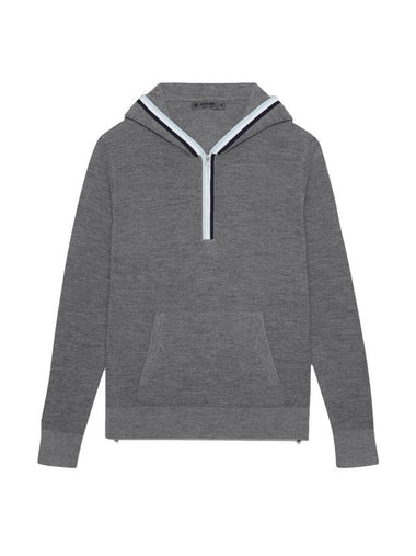 Women's Waffle Stitch Merino Wool Hoodie Grey - G/FORE - BALAAN 1