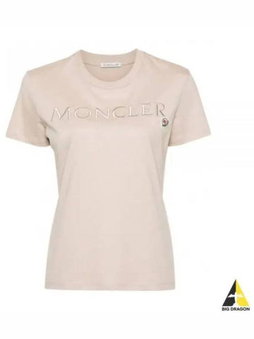 24 8C00006 829HP 20J Logo Embroidered T Shirt - MONCLER - BALAAN 1