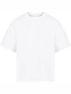 Double Layer Cotton Check Short Sleeve T-Shirt White - BOTTEGA VENETA - BALAAN 2