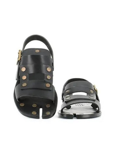 Tabi leather gold sandals black 271322 - MAISON MARGIELA - BALAAN 1