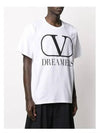 Men's V Logo Dreamers Print Short Sleeve T-Shirt White - VALENTINO - BALAAN 5