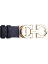 Reversible Gancini Belt Black - SALVATORE FERRAGAMO - BALAAN.