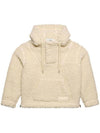 Drawstring Fleece Hoodie Ivory - AMI - BALAAN 1