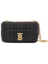 Quilted Lula Mini Leather Cross Bag Black - BURBERRY - BALAAN 3