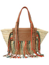 Raffia Medium Tote Bag Beige - TOD'S - BALAAN 2