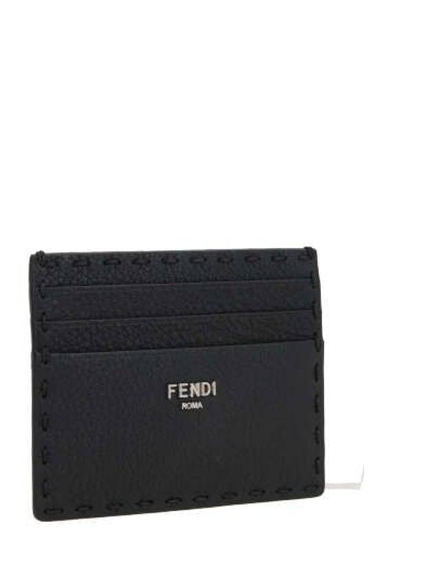 Selleria Leather Card Wallet Black - FENDI - BALAAN 4