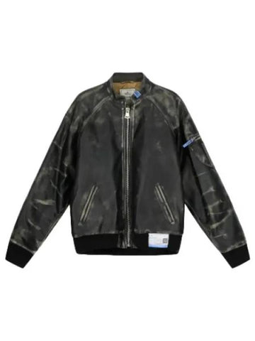 Iro Synthetic Fake Leather Biker Jacket Black Rider - MAISON MIHARA YASUHIRO - BALAAN 1