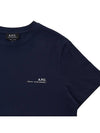 Men's Item Logo Cotton Short Sleeve T-Shirt Navy - A.P.C. - BALAAN 5