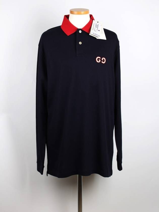 gg logo long sleeve collar T - GUCCI - BALAAN 1