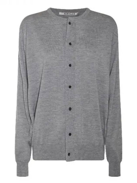 Gray cashmere knit cardigan - AURALEE - BALAAN 1