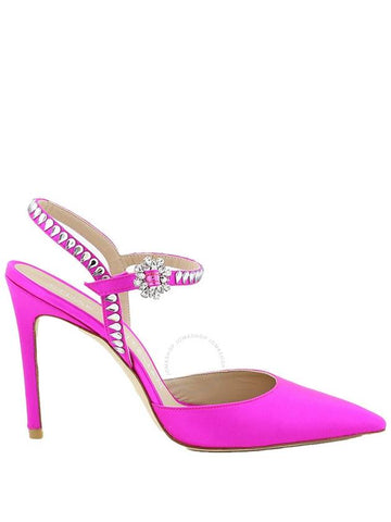 Stuart Weitzman Ladies Flamingo Gemcut 100 Ankle Strap Pump, Brand Size 36 ( US Size 5.5 ) - STUART WEITZMAN - BALAAN 1