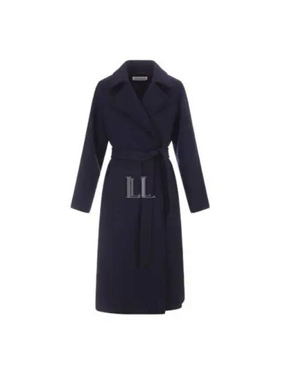 Manuela Virgin Wool Single Coat Navy - MAX MARA - BALAAN 2