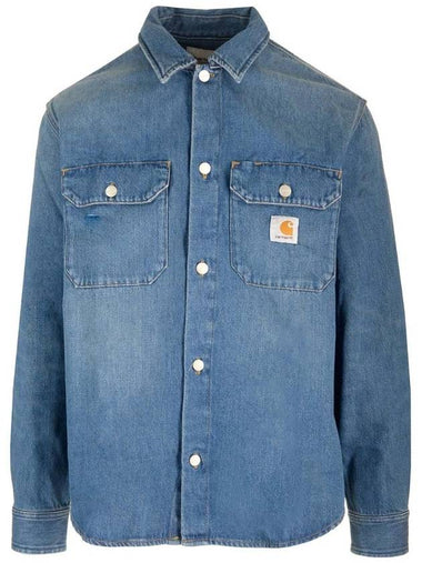 Harvey Denim Shirt Jacket Blue - CARHARTT WIP - BALAAN 1