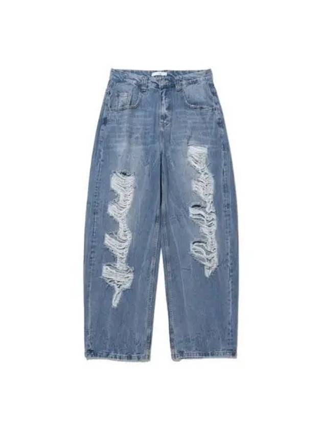 Milo Archive Reflect Curved Damage Pants Light Blue - MILLO ARCHIVE - BALAAN 1