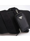 Logo Recycled Nylon Cross Bag Black - PRADA - BALAAN 3