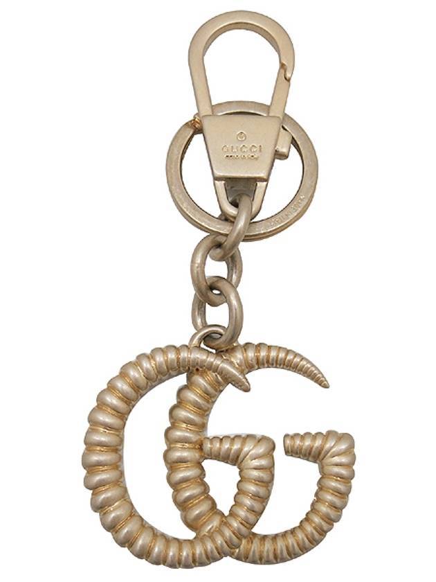 GG logo key holder gold - GUCCI - BALAAN.