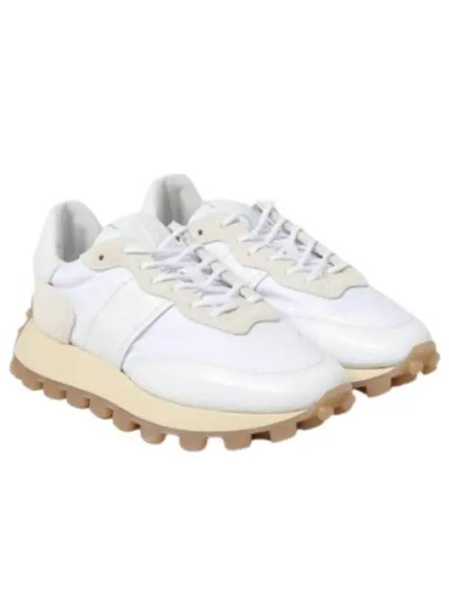 Women's Leather Fabric Low Top Sneakers White - TOD'S - BALAAN 2