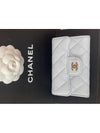 Classic Snap Knock Tok Card Wallet Light Sky Blue Gold AP0214 - CHANEL - BALAAN 6