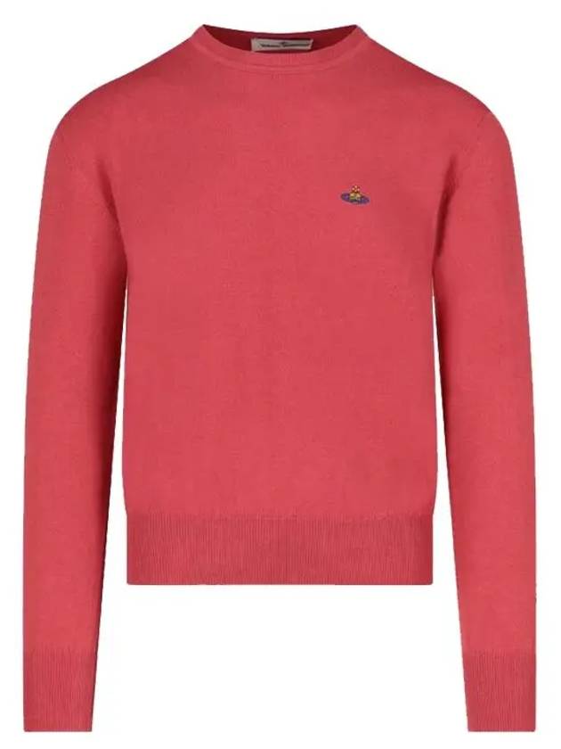 ORB Logo Cashmere Cotton Knit Top Coral Red - VIVIENNE WESTWOOD - BALAAN 2