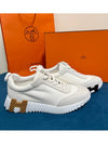 Bouncing Mesh Suede Goatskin Low Top Sneakers Blanc - HERMES - BALAAN 7