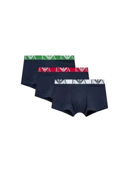 UNDERWEAR Online Sole Men s Big Logo Band Drawn 3PACK Marine 270016 - EMPORIO ARMANI - BALAAN 1