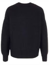 Intarsia Big Heart Logo Wool Knit Top Black - AMI - BALAAN 3